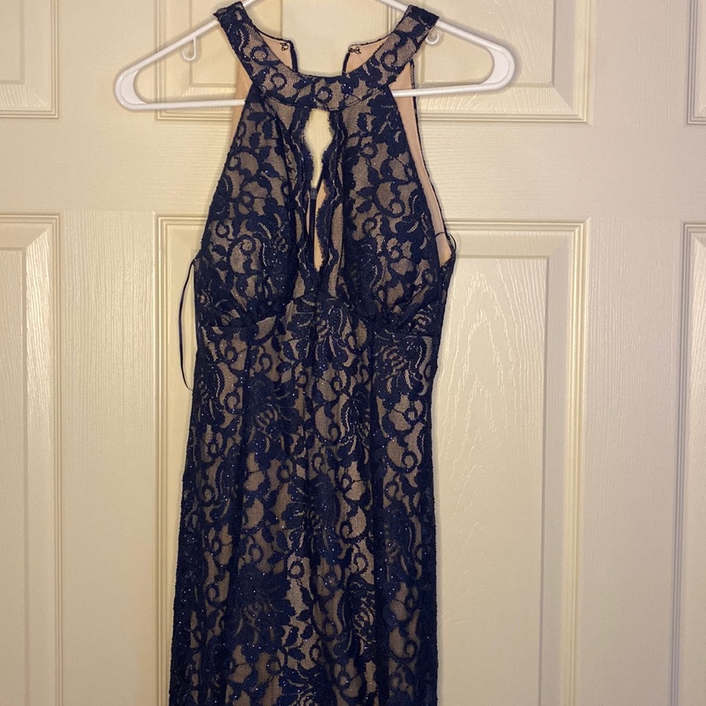 Navy blue long dress